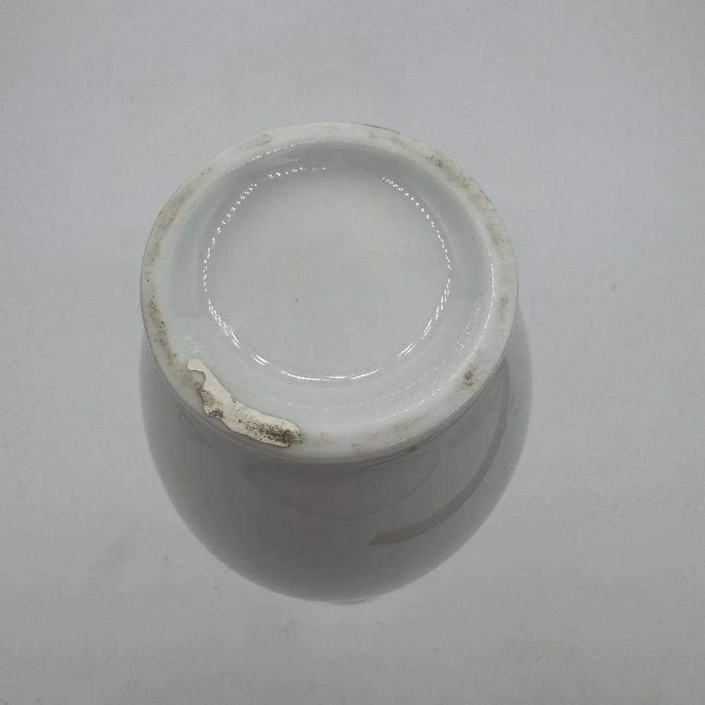 Vintage Floral White Porcelain Bud Vase Transferware MCM Taiwan Cottagecore